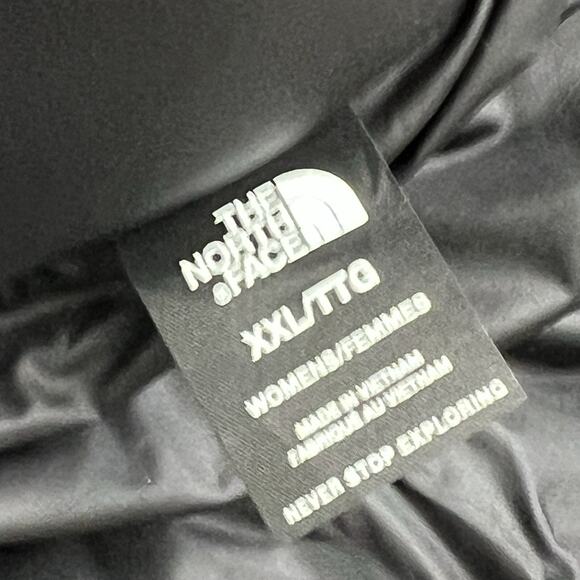 The North Face Jacket Size 2XL Womens Reversible Nuptse 92 Denim Blue Black $380 - Picture 10 of 12